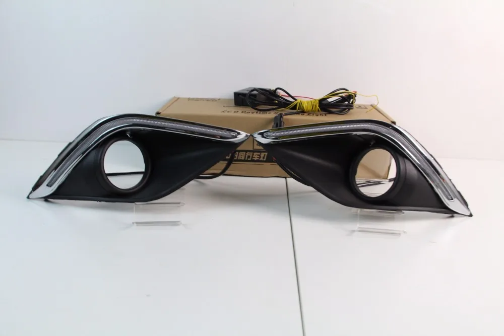 

Osmrk led drl daytime running light with yellow turn signal for Mitsubishi outlander 2015-17, wireless control