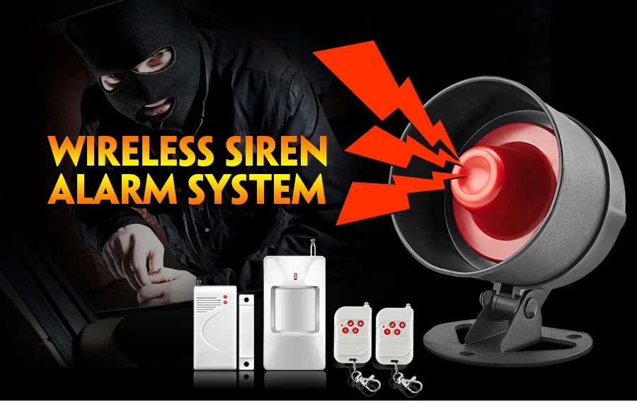 Wireless Home House Alarm Siren System Security Alarm System 110dB Loud