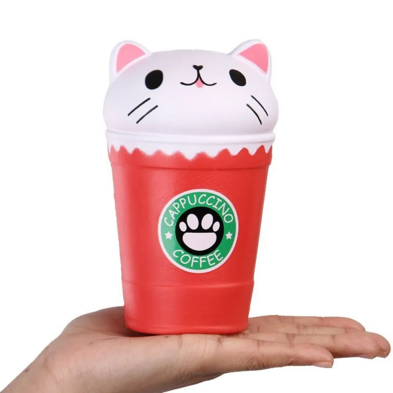 MrY Squeeze Toys детские мини медленно отскакивающие игрушки голова кота кофейная чашка уменьшить давление реквизит декомпрессионная игрушка для детей