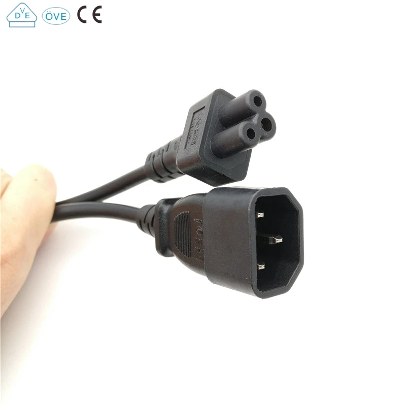 

IEC 320 C14 Male Plug to C5 Female Adapter Cable IEC 3 Pin Male to C5 Micky,180CM,1 PCS