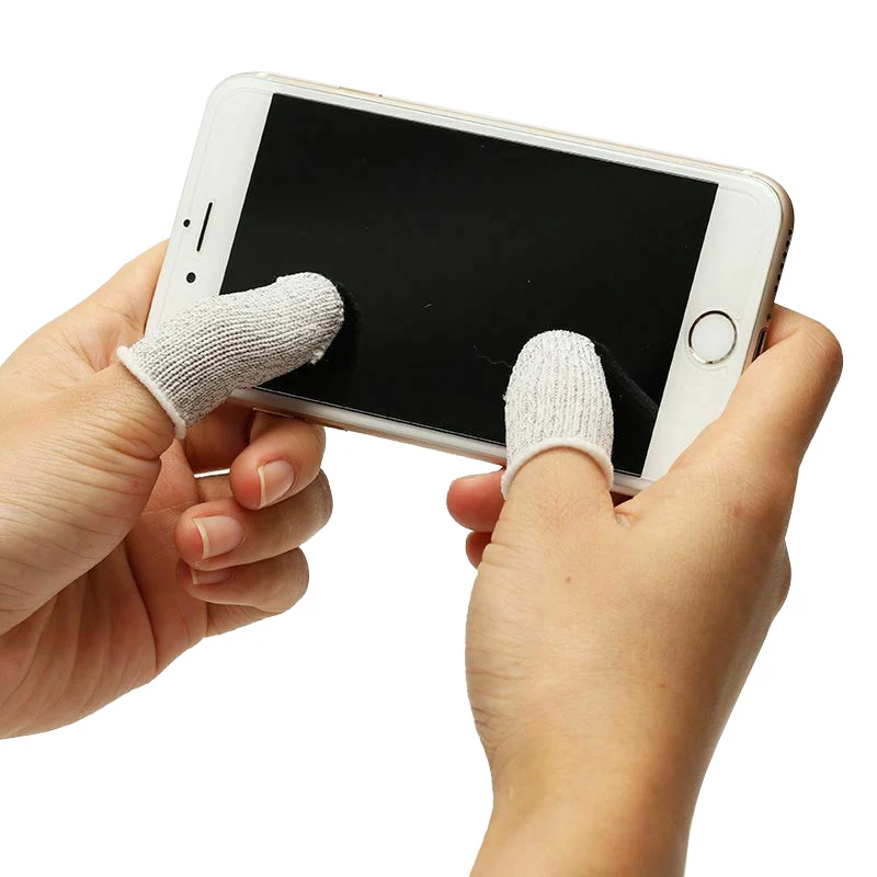  10Pcs Mobile Finger Sleeve Sensitive Game Controller Sweatproof Aim Keys for PUBG Dropshipping