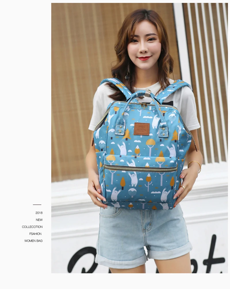 Baby Diaper Bag Waterproof Mummy Maternity Travel Backpack Nappy Changing Bags Large Capacity Nursing Wet Bag Laptop Backpack  (15)
