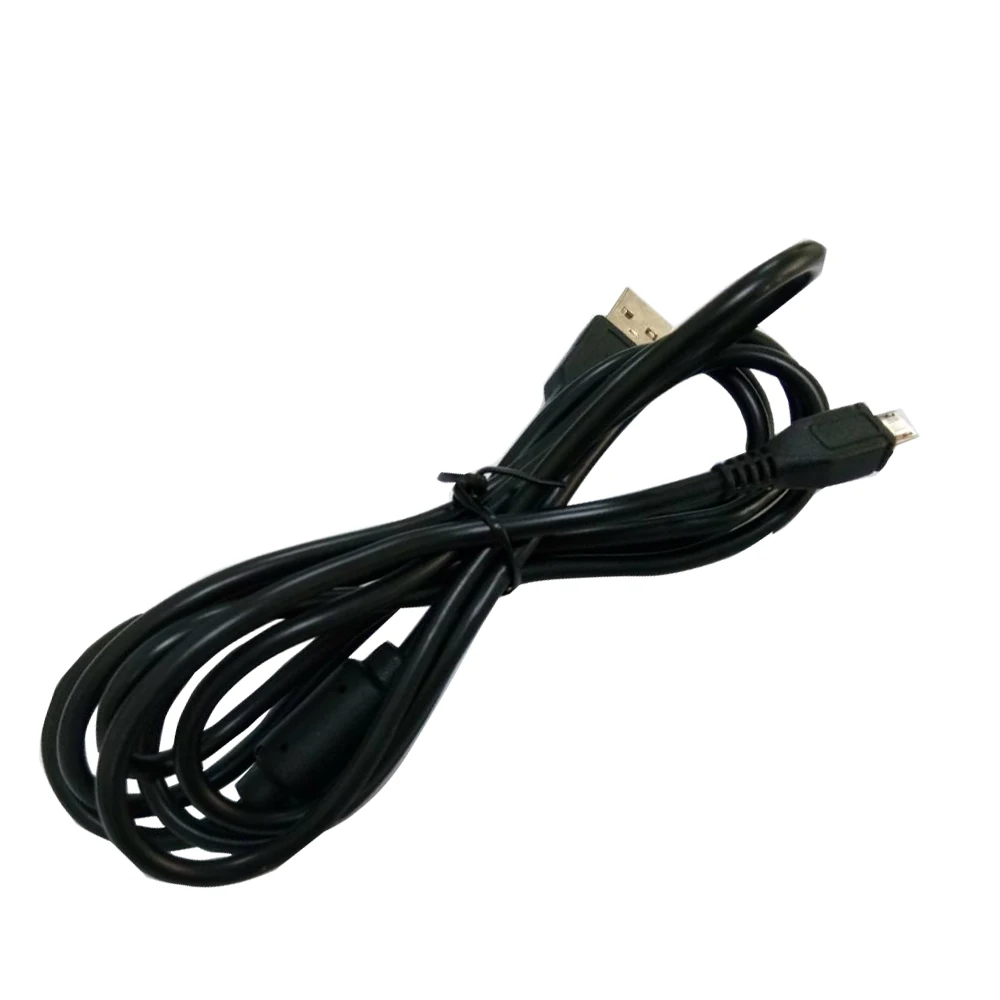 

10 pcs a lot 1.8M black usb Charging Data Cable With magnetic ring usb micro line For PS4 Controller for PS4 host and handle