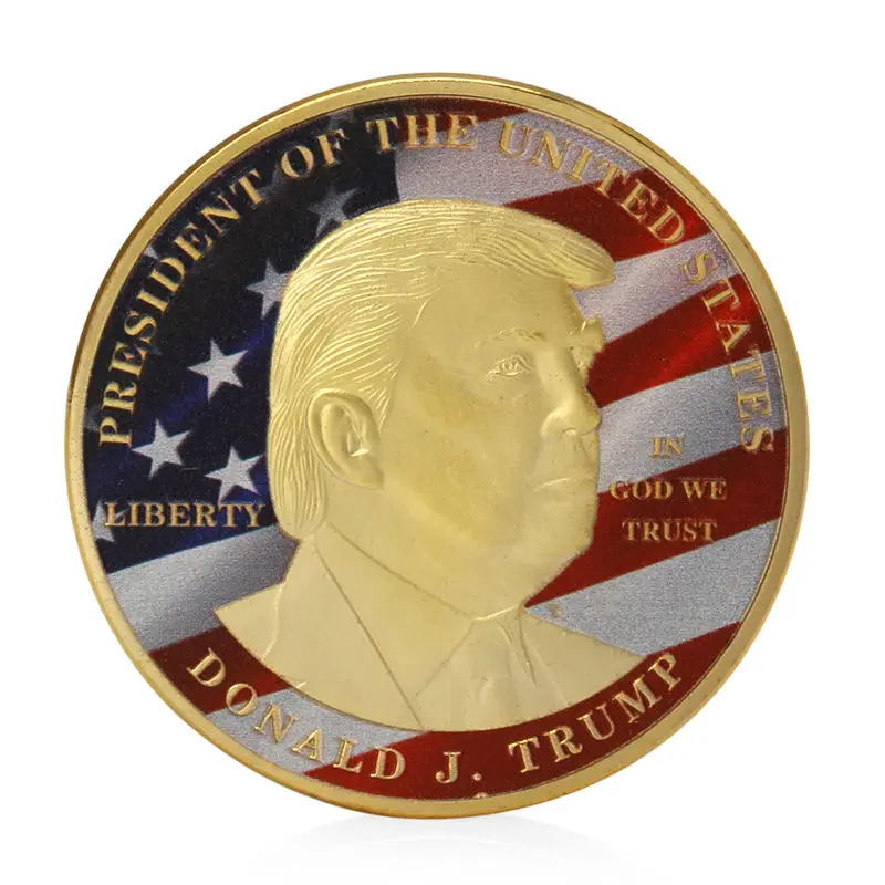 Золотая монета Дональд Трамп памятная | Дом и сад