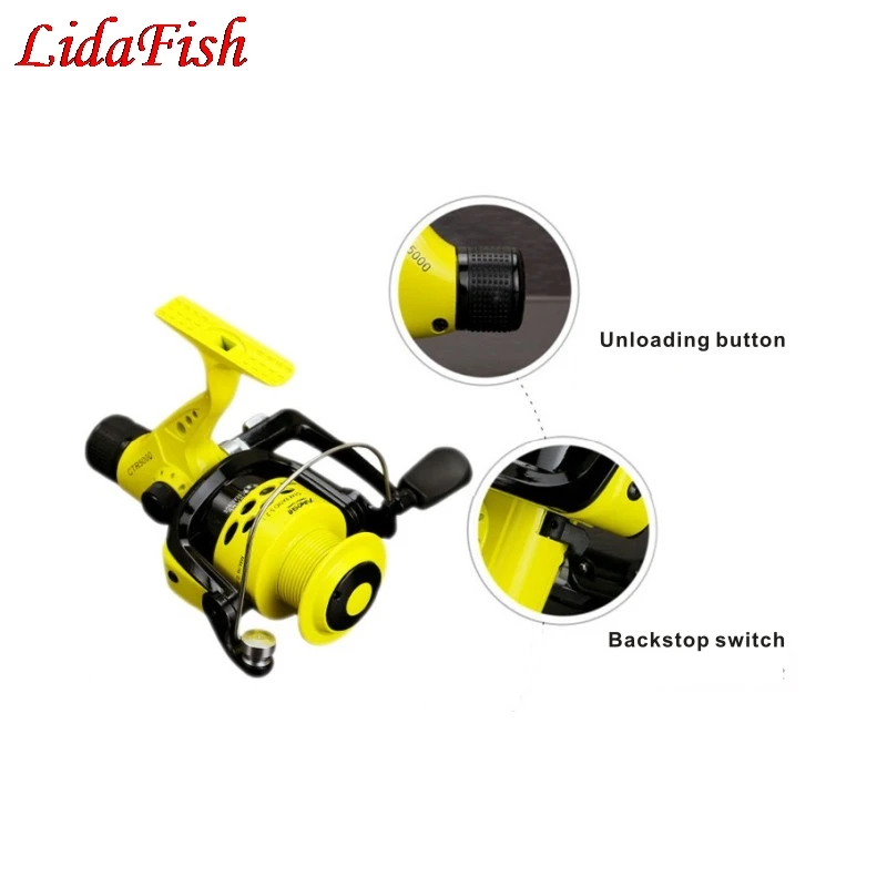 Original 5.5:1 Carp Rear Brake Spinning Fishing Reel Sealed Ball Bearing Prevent Fine Sand wheel