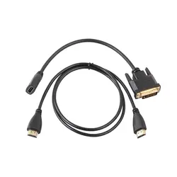 0,5 м/1 м/1,5 м/2 м/3 м/5 м HDMI к DVI24 + 1 кабель Поддержка 3D 1080 P HDMI Кабель-адаптер для HD ТВ компьютер