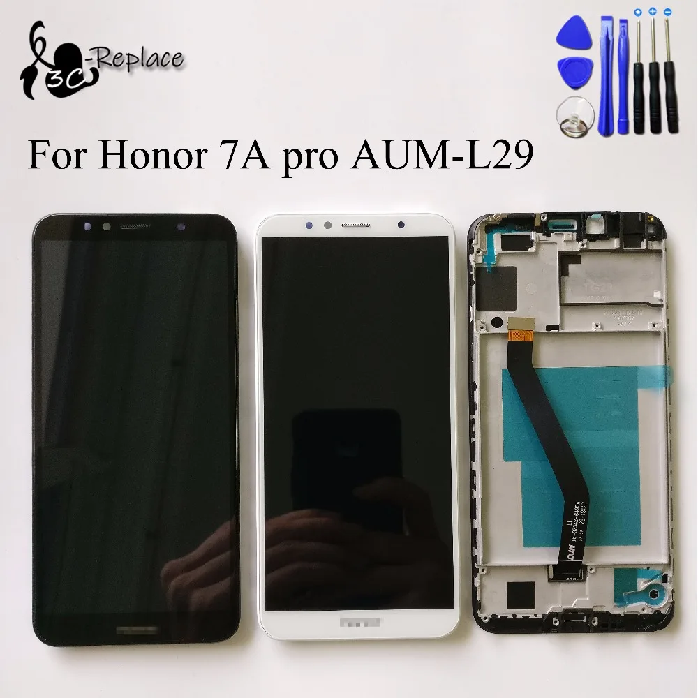Дигитайзер сенсорного экрана 5 7 дюйма для Huawei Honor 7A / 7C pro ЖК дисплей с рамкой в