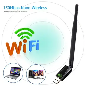 

WD-1513A USB 2.0 WiFi Wireless Network Card 150Mbps LAN Adapter w/Non-removable Antenna Convenient and Fast Network Way
