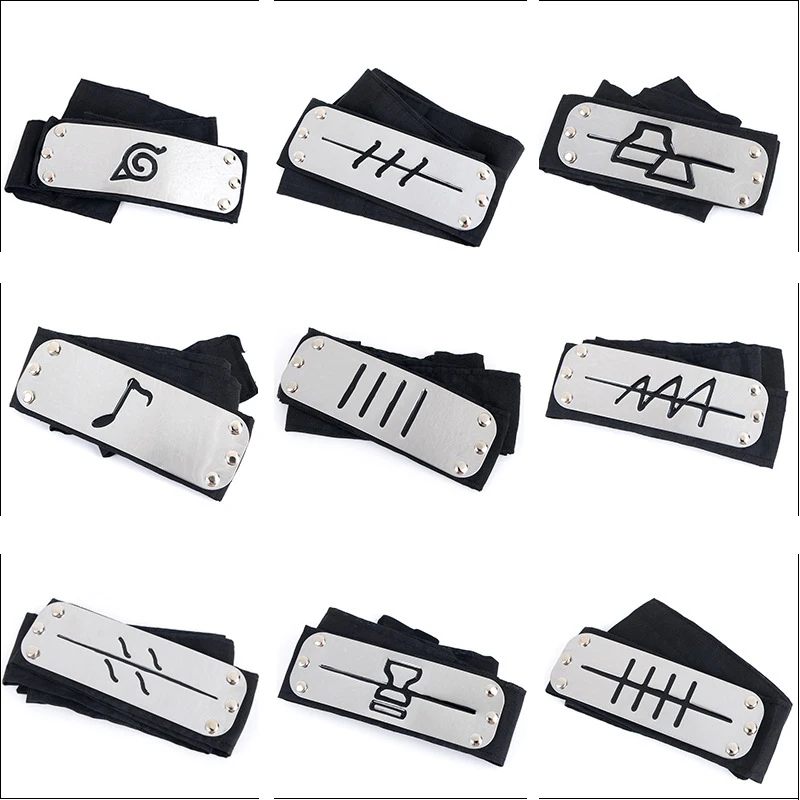 25 style Headband Action Figure Uzumaki Uchiha Sasuke Gaara Headdress Forehead Cosplay Accessories Kids Collection Gift Toys|Игровые