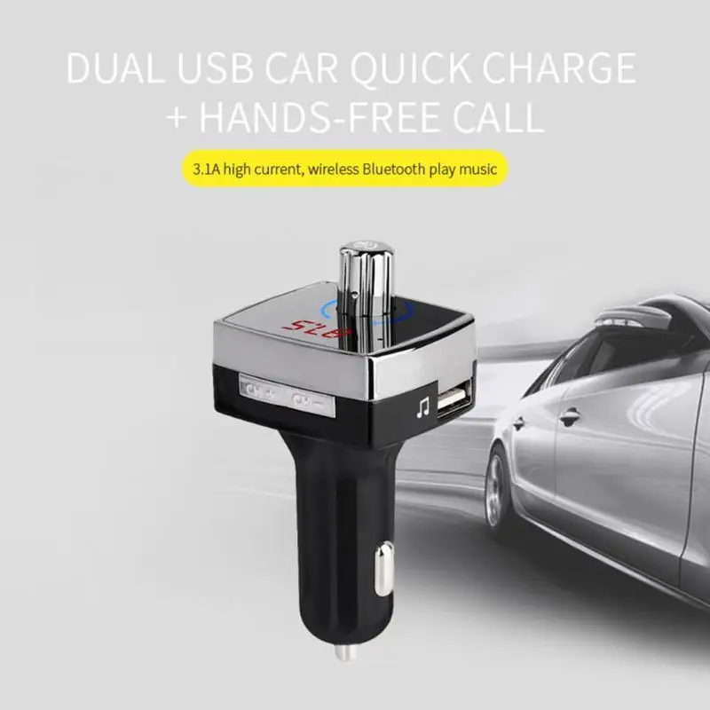 Автомобильный Bluetooth 4,2 FM передатчик модулятор Hands-free Беспроводной адаптером AUX Dual USB быстрое зарядное устройство для MP3 плеер Автомобильный вольтметр