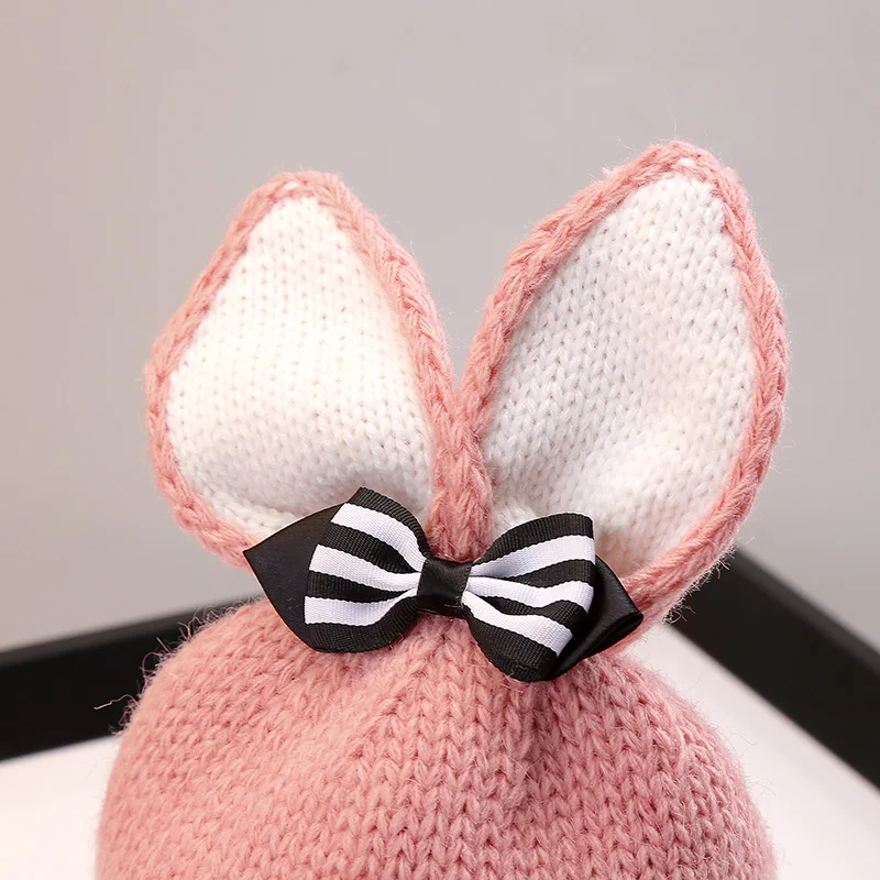 Детская шерстяная шапка с ушками кролика на осень/зиму|baby hat|knitted baby hatknitted |