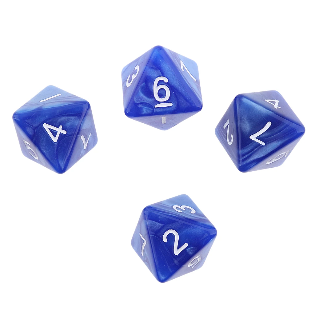 Perfeclan 20x 16mm Polyhedral Acrylic 8-sided Dice D8 Dies Toy for Dungeons & Dragons Table Board Game Accessory