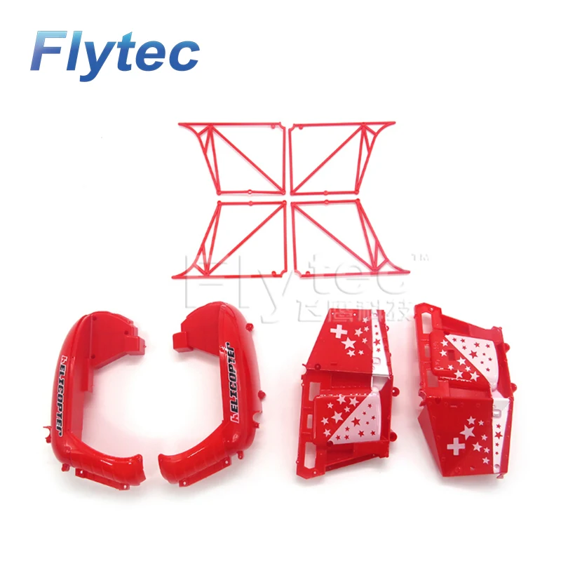Koop Flytec Wltoys V915 Body Shell Cover En Hoofd Lagere Cover En 4 stks Lichaamsdelen Accessoires Pakket Voor V915 RC helicopter