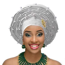 Aso oke головной убор с бисером aso oke нигерийский головной убор aso ebi африканский геле Авто геле Африканский головной убор