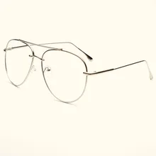 Vazrobe авиационные очки для женщин и мужчин, большие оправы для очков для женщин, Винтажные Украшения, очки с прозрачными линзами, золото, серебро