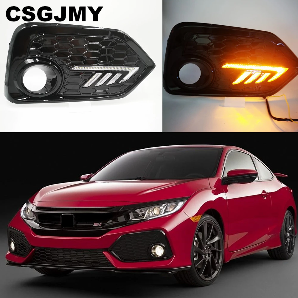 1 комплект для Honda CIVIC хэтчбек 2016 2017 2018 2019 дневные ходовые огни светильник