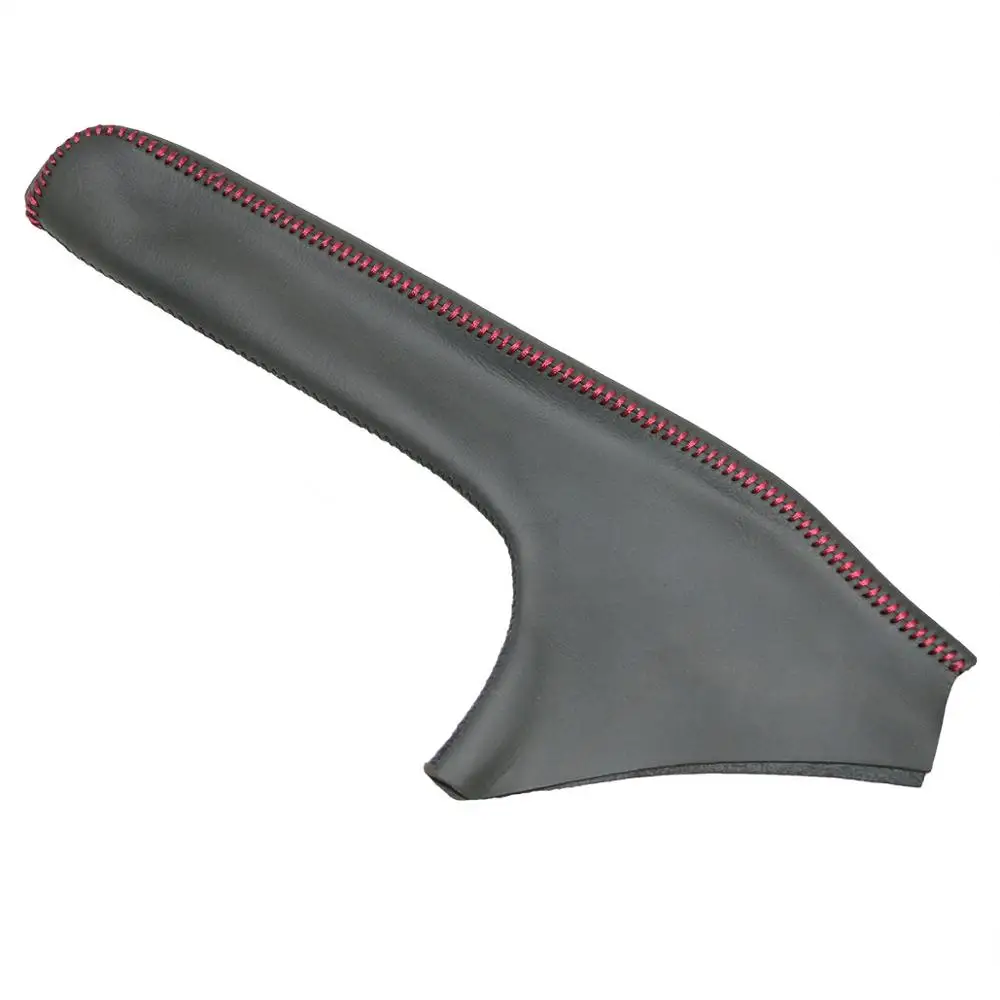 Handbrake Cover Red PONSNY Рулевое управление автомобиля/Шестерня/ручной тормоз натуральная кожа чехлы Чехол для HYUNDAI TUCSON 2006-2013 авто ручная прошитая Крышка черный - Название цвета: Handbrake Cover Red
