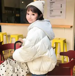 2019 зима корейский утолщенный хлеб пальто женское пальто короткое пальто с капюшоном bf Harajuku ветер свободные студенты вниз хлопок одежда