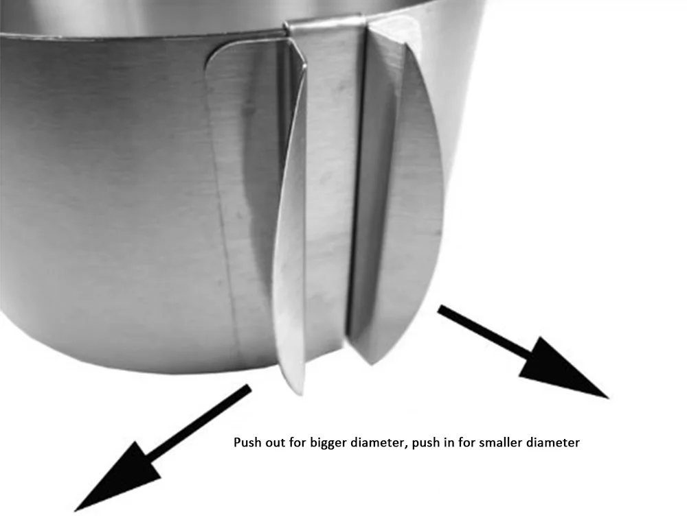 Выдвижной из нержавеющей стали круг мусс кольцо торт выпечки набор инструментов Размер форма Регулируемая посуда для выпечки серебро