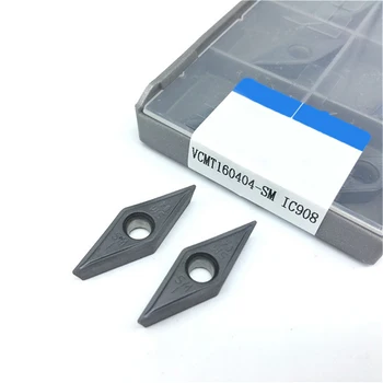 

20pcs VCMT160404 SM IC908 Internal Turning Tool VCMT 160404 carbide inserts for cnc Lathe Cutter Tool turning Cutting Tools
