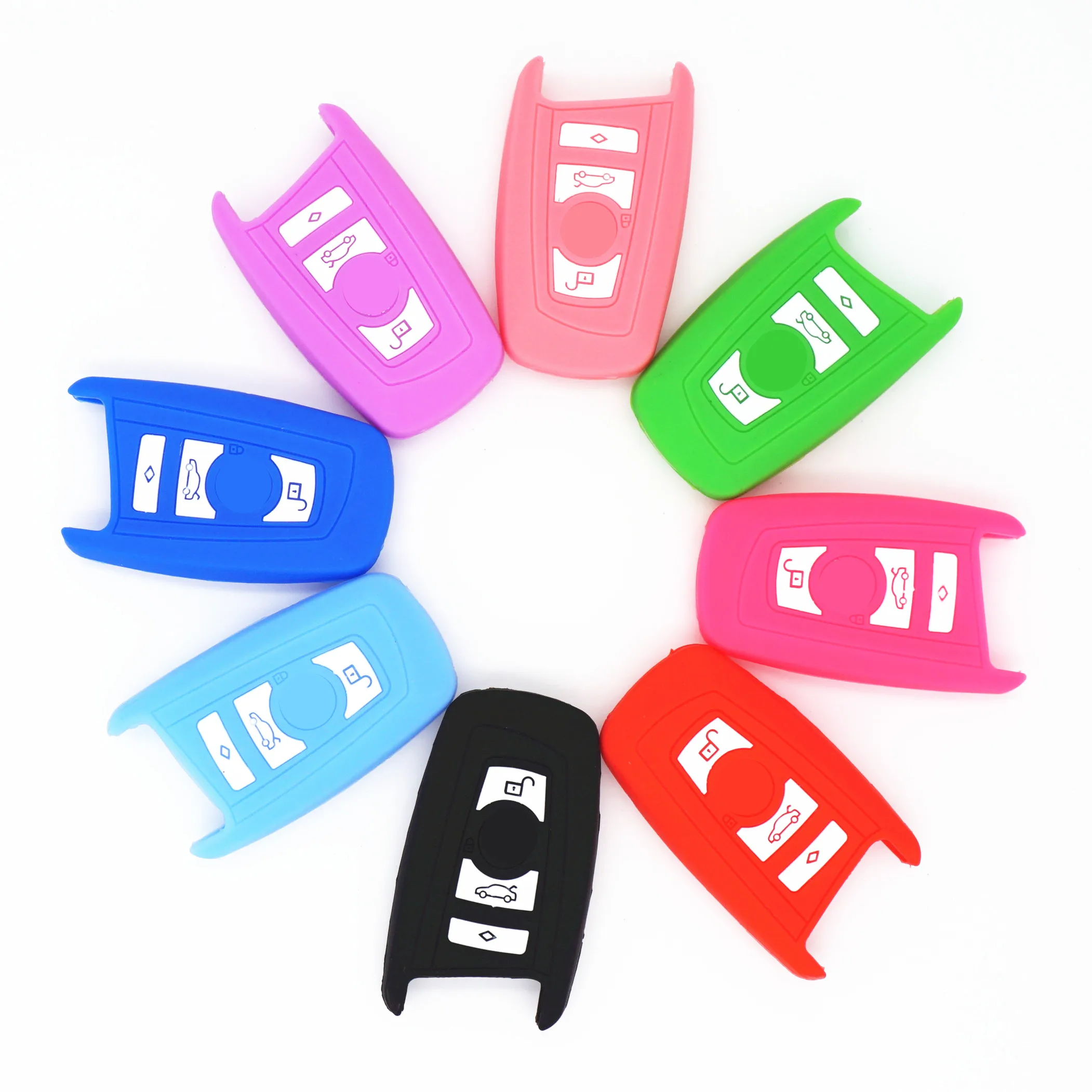 

WFMJ Silicone Key Chain Cover Bag Fob for BMW 535i 550i 740i 740Li 750i 750Li 760Li GT xDrive ActiveHybrid 5 7 Alpina B7 M5 X3