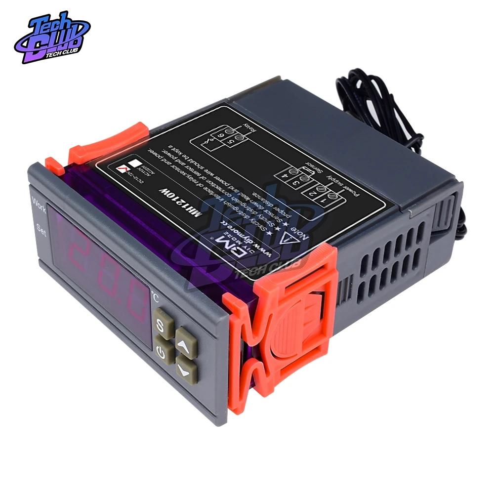 Digital Thermostat Thermometer AC 110-220V DC 9-72V MH1210W 10A Temperature Controller Temp Meter Thermoregulator Incubator
