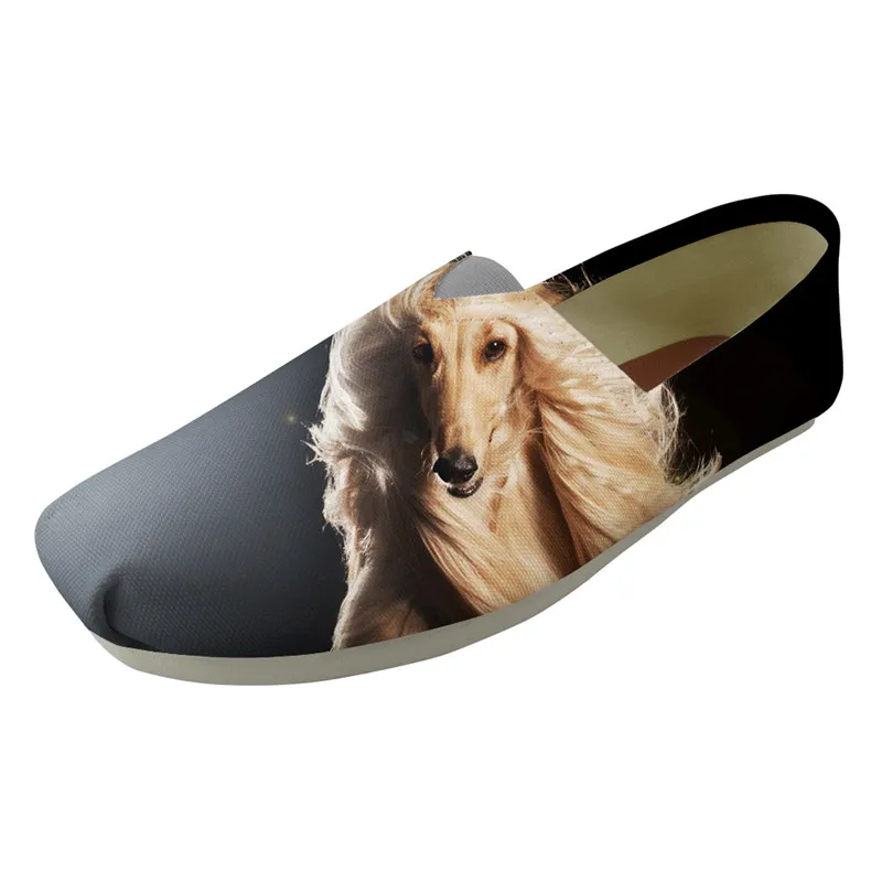 

Ladies Loafers Comfortable Light Female Exclusive Selling Stylish Lazy Sip on Flat Afghan Hound Print Shoes Women Flats Shoes