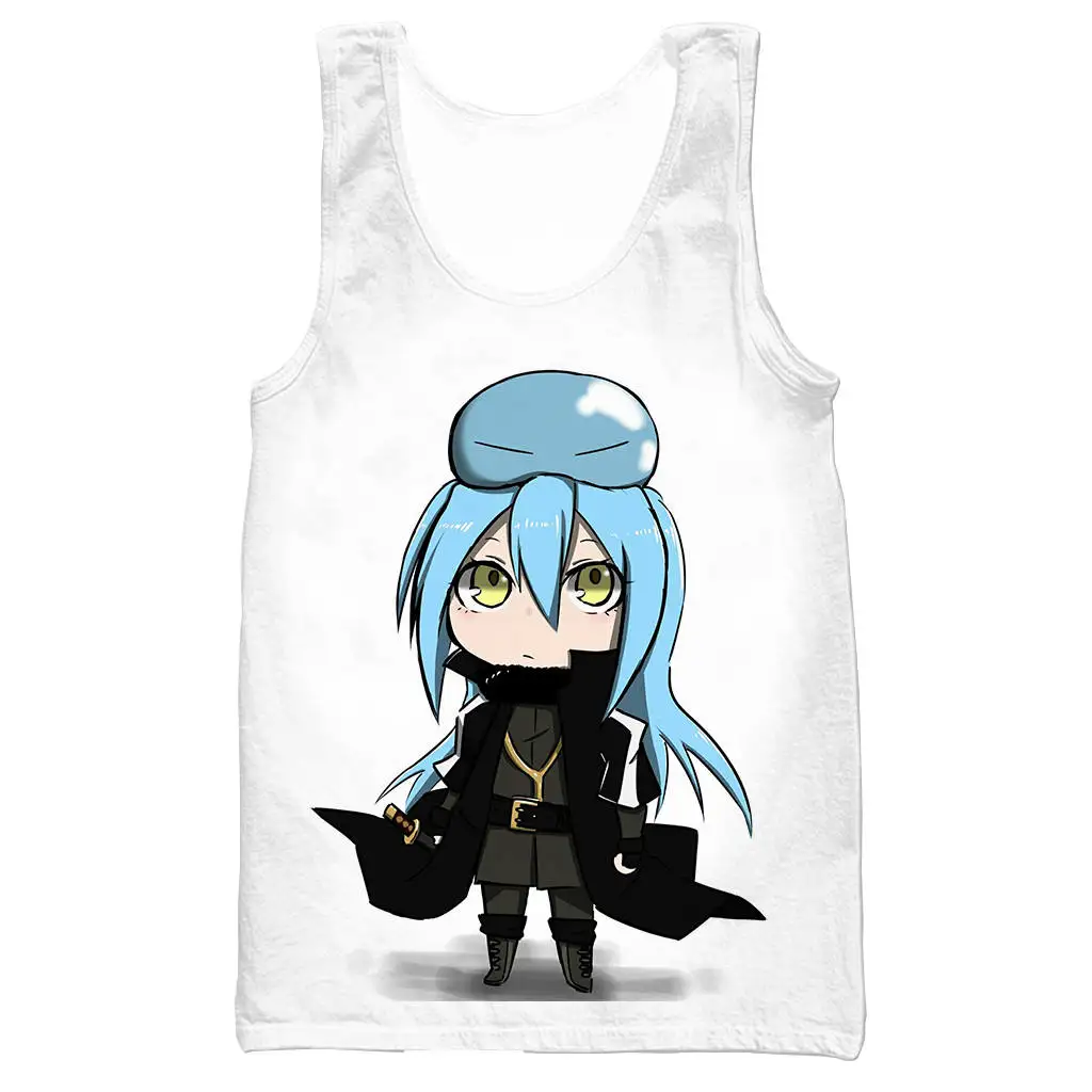 Аниме tensei shitara slime datta ken 3D Печатный Топ на бретелях для мужчин Модная крутая летняя майка на бретелях Рабочая Мужская Женские топы - Цвет: 13