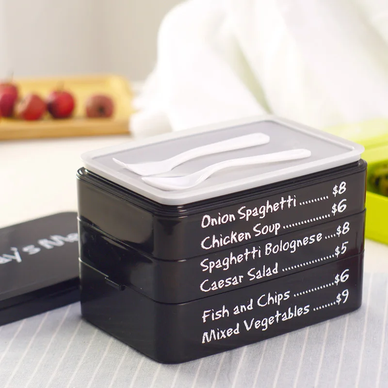Plastic Food Container For Kids School Dinner Lunchbox Japanese Portable Microwaveable Lunch Bento Box Cartoon Picnic