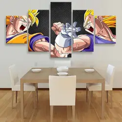 Dragon Ball плакаты на стену, изображения для Гостиная картины 5 штук сын Goku Saiyan аниме домашний декор абстрактный 56