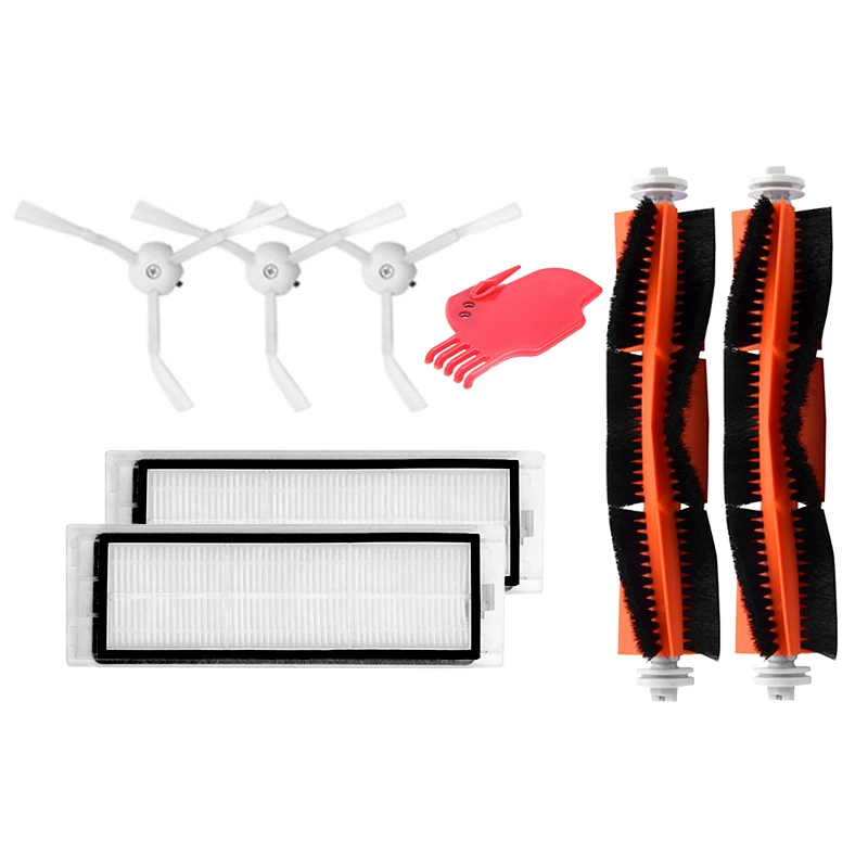 

Accessories For XIAOMI mijia/roborock Vacuum Accessories 3 PCS Side Brush 2 Pcs HEPA Filter 2 Pcs Main Brush 1Pcs Cleaning Tool