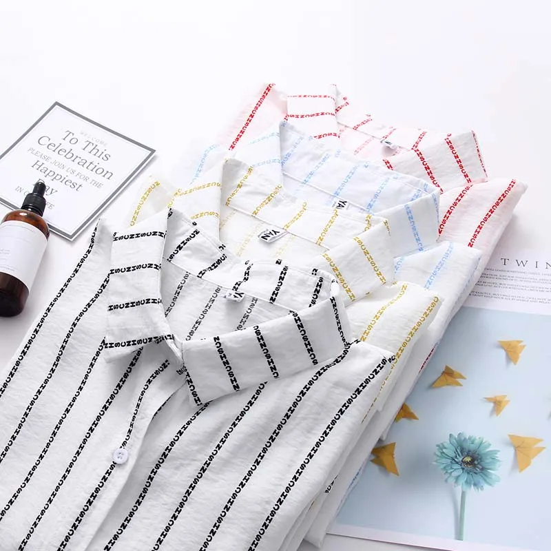 

Women Casual Long Sleeve Fashion Stripes Blouse 2019 Slim Work Shirts Women Office Tops Blusas Mujer Business Shirt