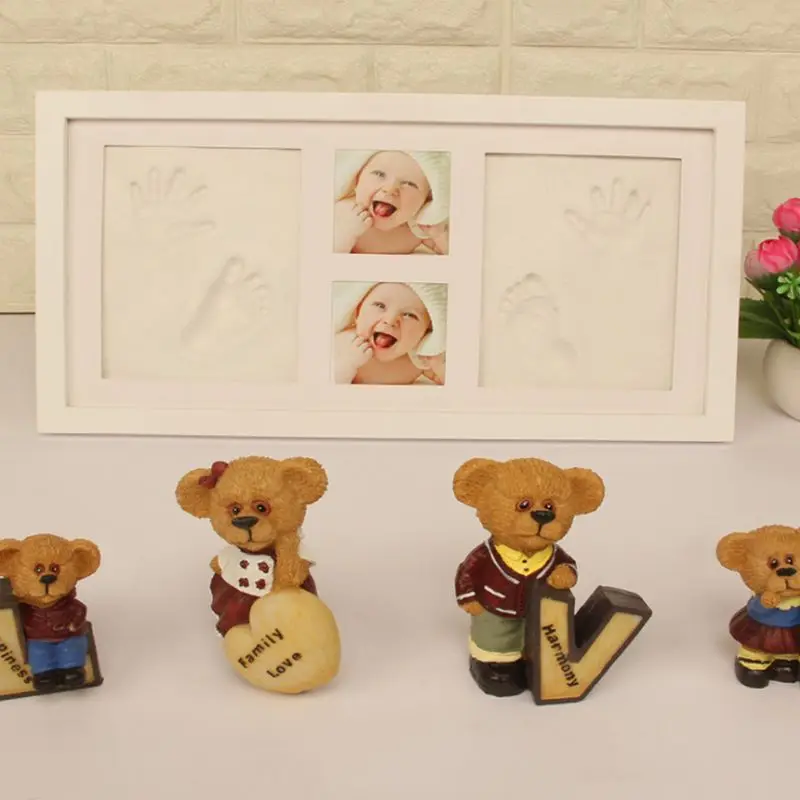 Творческий DIY Дети Handprint Footprint фотографии дисплей дерево фоторамка сувениры память растущей памяти Baby Shower подарок