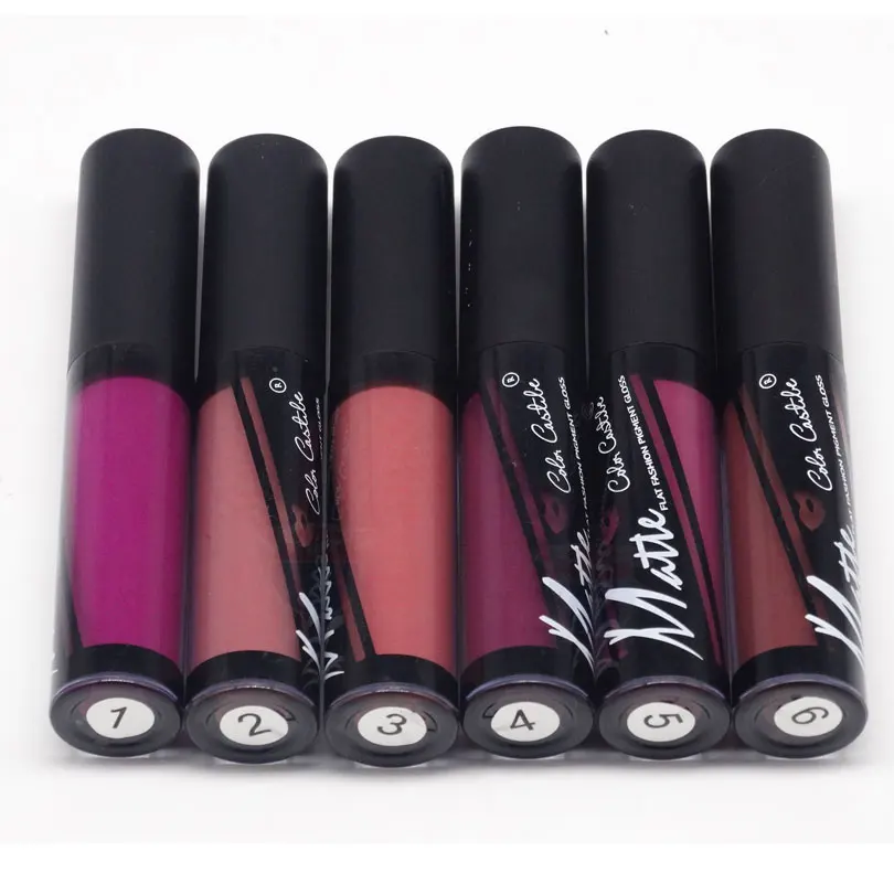 Aliexpress.com : Buy 12pcs/lot 12 color castle Matte Lip Gloss Flat ...