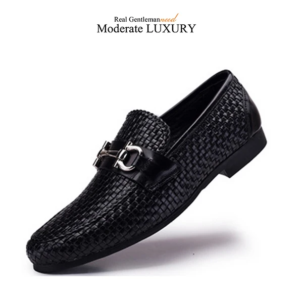 GRIMENTIN/брендовая модная мужская официальная обувь из натуральной кожи; дышащая мужская обувь в деловом стиле; цвет коричневый, черный - Цвет: Black