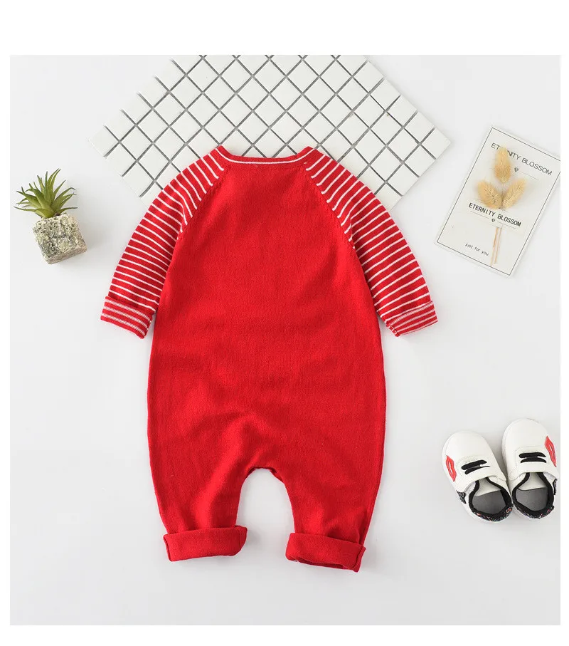 Kid Baby Girl Overalls cartoon deer pattern Jumpsuit Knitted Romper Long sleeve Pants Outfit Clothes 2018 NEW autumn Christmas (11)