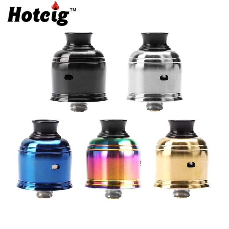 

Original Hotcig Castle BF RDA 22mm MTL DIY Atomizer with Dual Post Deck Single Coil 510 POM Drip Tip diy Coil for E-cig Box Mod