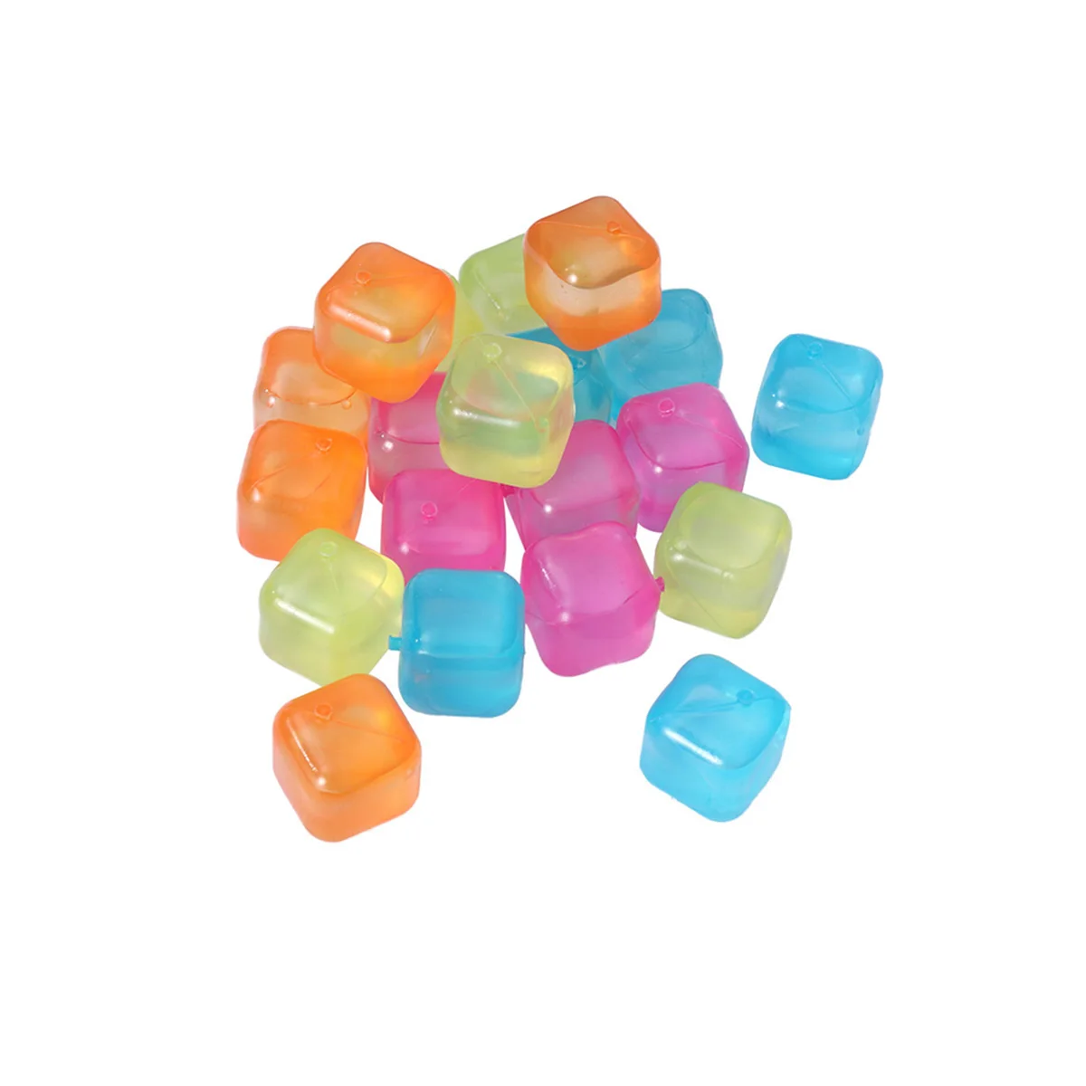 

40pcs Ice cube Reusable Chilling Juice beer Drink cocktail Square Plastic Ice Cube Set Ice mold Bar kitchen Cooling Tools