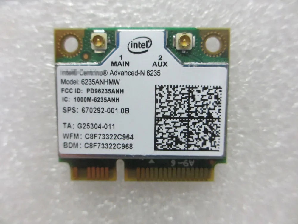 

NEW dual band 2.4G/5G Wireless wifi +4.0 BT Bluetooth Advanced-N 6235 6235ANHMW sps 670292-001