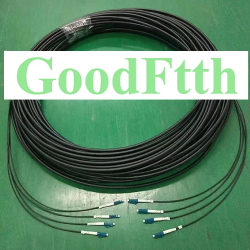 Тактическое поле ТПУ бронированный патч корд LC UPC SM 4 ядра волокна GoodFtth 10 50