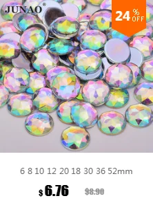 JUNAO, 2, 3, 4, 5, 6 мм, черный полимерный клей для страз, стразы, кристаллы, плоская задняя сторона, 3D камни для ногтей, сделай сам, одежда, ювелирные изделия