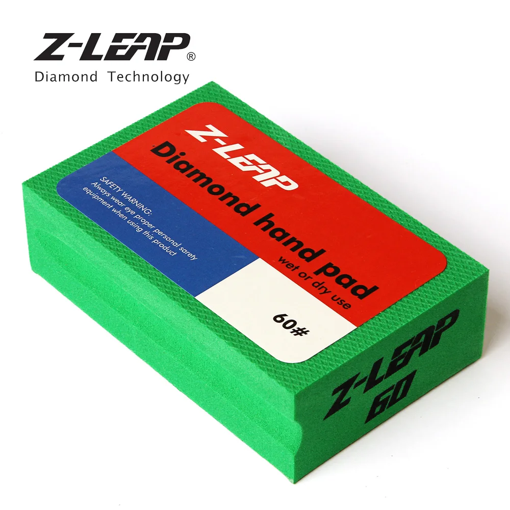 Z-LEAP Алмазная ручная Полировочная площадка стекло гранит мрамор бетонный камень абразивная Прокладка Пена с гальваническим покрытием ручной шлифовальный инструмент