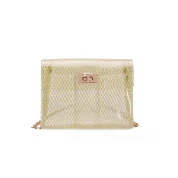 

Fashion WoMan Girls Transparent PVC Chain Handbag Crossbody Shoulder Messenger Bag