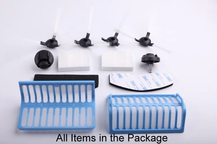 (For X550) Spare Parts Pack for Cleaning Robot 1 Includes Side Brush*4+Primary Filter*2+HEPA Filter*2+Mop*2+Front Wheel*2 | Бытовая