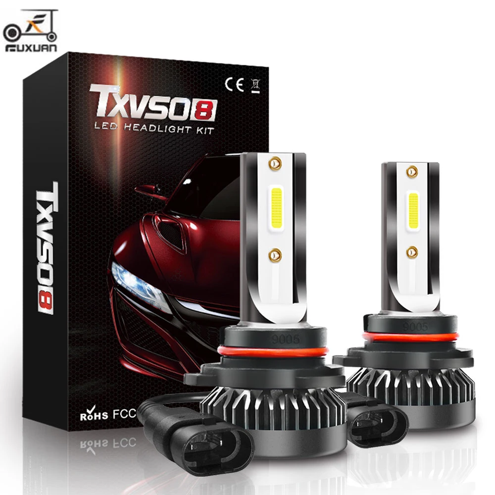 

2Pcs Mini H10 LED Bulb 9005 HB3 LED Car Headlight Bulbs Kit 8000LM 80W Auto Headlamp 6000K Car Lights 12V 24V