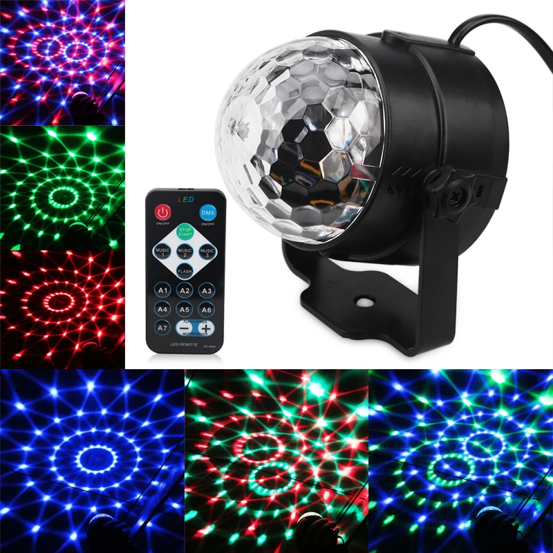 3 Вт диско-шар DJ Lumiere звуковой активированный лазерный магический шар проектор RGB сценическое освещение лампа Рождество KTV музыкальвечерние