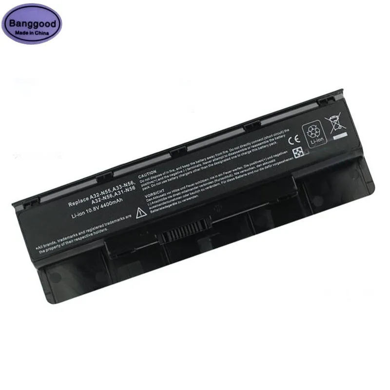 10 8 V 4400mAh аккумулятор для ноутбука ASUS A31 N56 A32 N55 N46 N76 F55 N46V N56V B53V B53A F45A F45U N76V