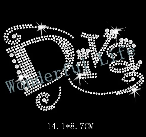 Free Shipping divaaa words rhinestone transfer designs for garment heat design | Дом и сад