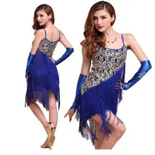 Новые модные Профессиональные облегающие платья знаменитостей латинское танцевальное платье для сальсы, танго, бальных юбка с блестками и кисточками 3 цвета