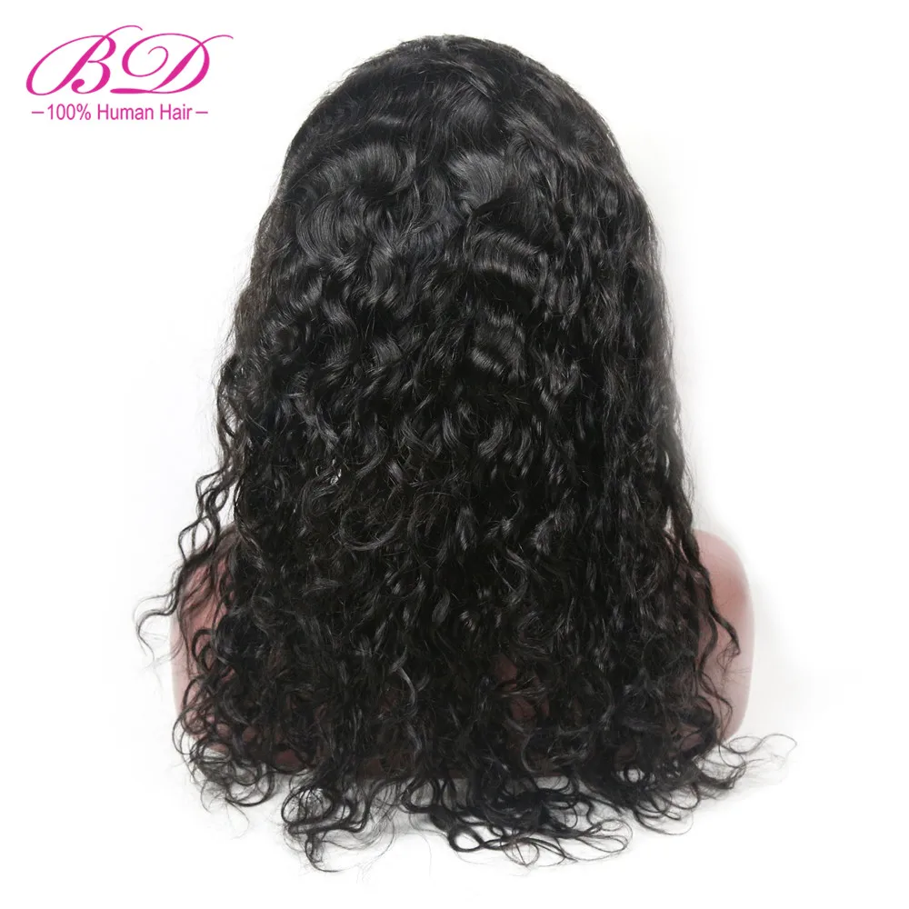 BD HAIR 13X6 Water Wave Long Length Lace Front Human Hair Wigs Deep Part Lace Wigs Natural Color Peruvian Remy Hair